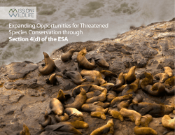 Expanding Opportunities for Threatened Species Conservation
