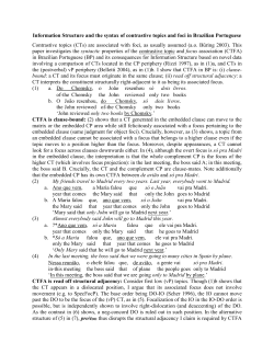 Information Structure and the syntax of contrastive