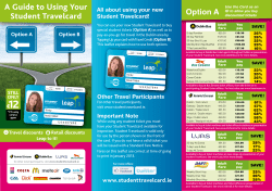 A Guide to Using Your Student Travelcard