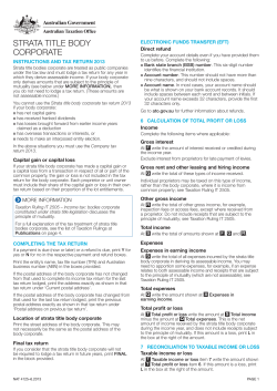 strata title body corporate