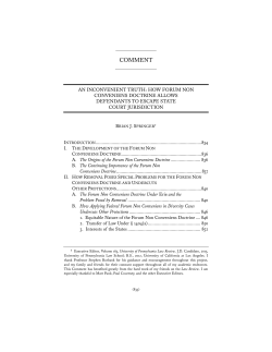 An Inconvenient Truth: How Forum Non Conveniens Doctrine Allows