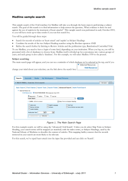 Medline sample search