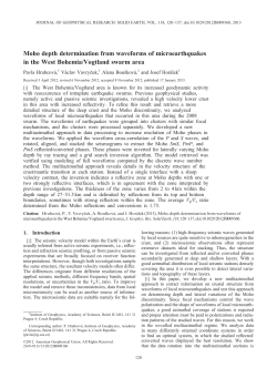 Moho depth determination from waveforms of microearthquakes in