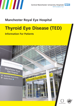 Thyroid Eye Disease (TED) - Central Manchester University