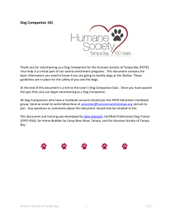 Dog Companion 101 - humanesocietytampa.org