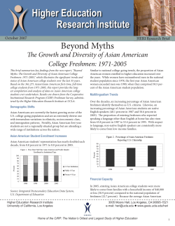 The growth and diversity of Asian American college freshmen