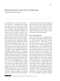 (Recovering) China`s Urban Rivers as Public Space