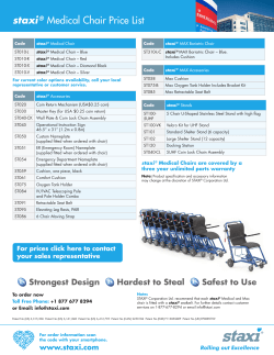 staxi® Medical Chair Price List