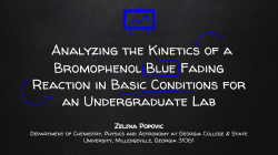 Analyzing the Kinetics of a Bromophenol Blue Fading Reaction in