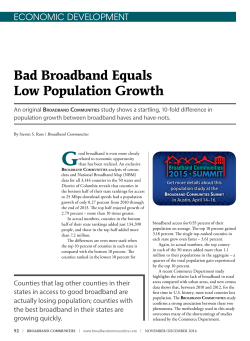 Bad Broadband Equals Low Population Growth