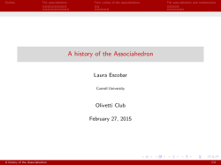A history of the Associahedron