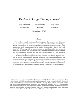 Rushes in Large Timing Games
