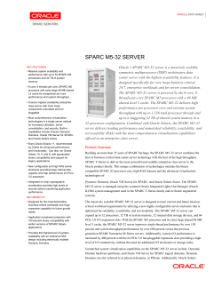 SPARC M5-32 Server Data Sheet