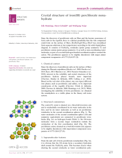 Crystal structure of iron (III) perchlorate nonahydrate