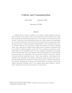 Culture and Communication