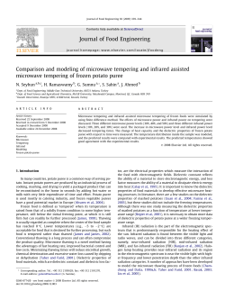 Comparison and modeling of microwave tempering and infrared