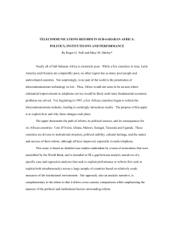 Telecommunications Reform in Sub-Saharan Africa
