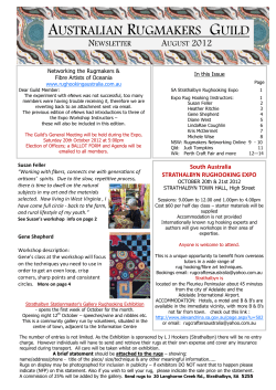 NEWSLETTER AUGUST - Rughooking Australia