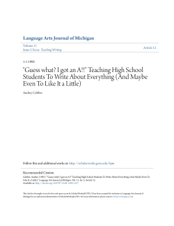 Teaching High School Students To Write About Everything