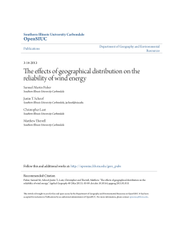The effects of geographical distribution on the reliability of wind energy