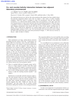 Co- and counter-helicity interaction between two adjacent laboratory