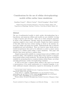 Considerations for the use of cellular electrophysiology models