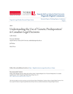 Understanding the Use of "Genetic Predisposition"