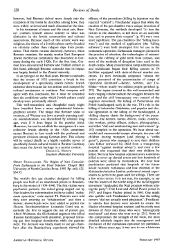 Henry Friedlander. The Origins of Nazi Genocide: From Euthanasia