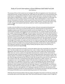 Narrative Report