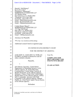 Complaint - ACLU of Arizona