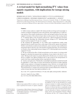 A revised model for lipid-normalizing &delta;13C values from aquatic