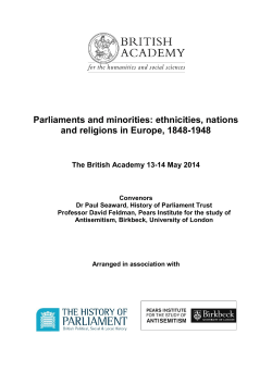 Parliaments and minorities: ethnicities, nations