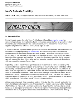 Iran`s Delicate Stability