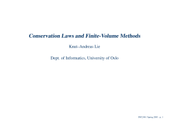 Conservation Laws and Finite-Volume Methods