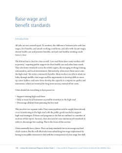 Raise wage and benefit standards