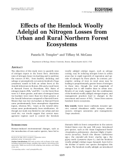 Effects of the hemlock woolly adelgid on nitrogen