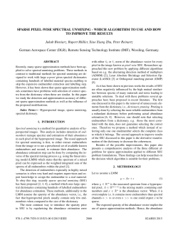 sparse pixel-wise spectral unmixing - which algorithm to