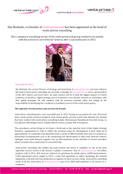 as a PDF file - Press Room - Vente