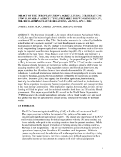 Impact of the European Union`s Agricultural Deliberations upon