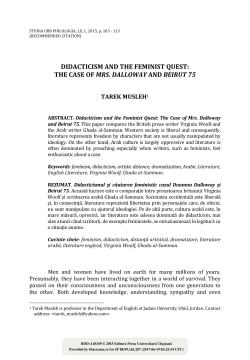 Didacticism and the Feminist Quest: The Case of Mrs