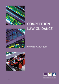 COMPETITION LAW GUIDANCE