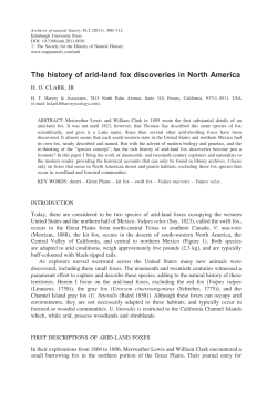 The history of arid-land fox discoveries in North America