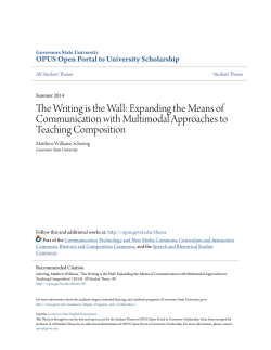 The Writing is the Wall: Expanding the Means of