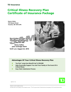 Sample Certificate of Insurance