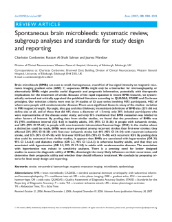 Spontaneous brain microbleeds: systematic