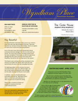 The Gatehouse Vol. 10, Issue 1 Spring 2014