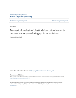 Numerical analysis of plastic deformation in metal