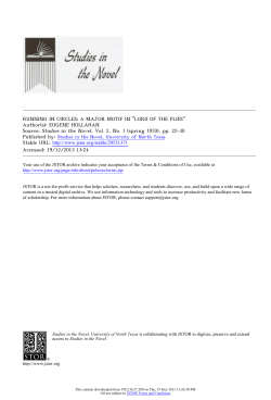 running in circles: a major motif in "lord of the flies"