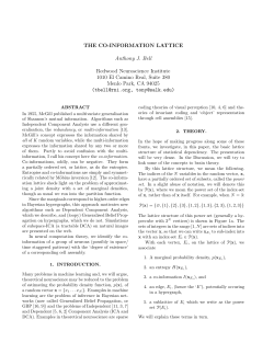 Co-Information Lattice - Redwood Center for Theoretical Neuroscience