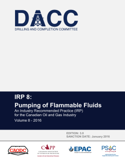 IRP 8: Pumping of Flammable Fluids